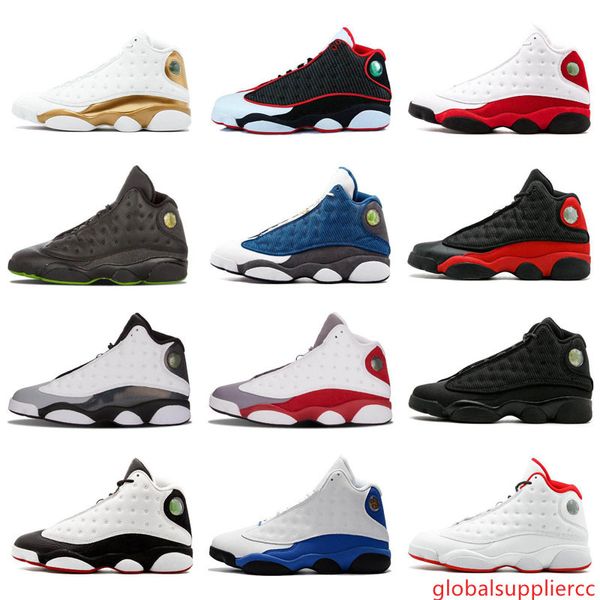 

2019 new 13 13s mens basketball shoes phantom chicago gs hyper royal black cat flints bred brown olive wheat dmp ivory grey men sports shoes