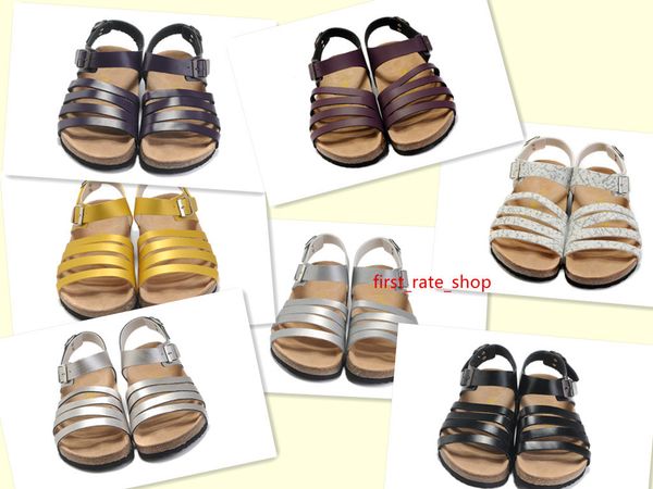 

hollow three-row single-button leather slippers ladies shoes leather flat-bottomed joker new fashion flat-bottomed indoor and outdoor hollow
