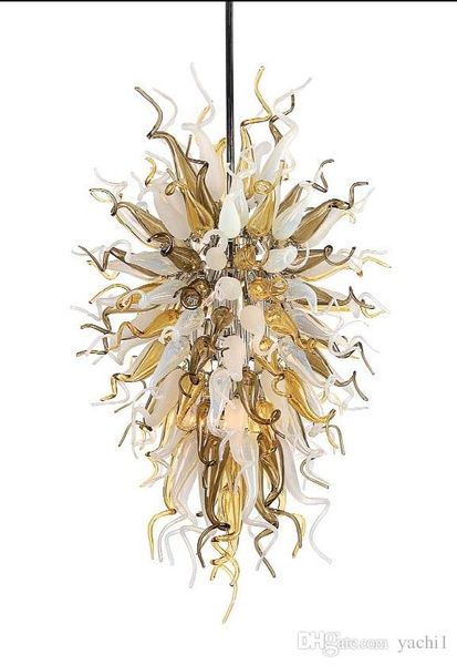 

100% handmade blown glass chandelier with led light source home decor modern art deco customized italian glass chandelier for sale
