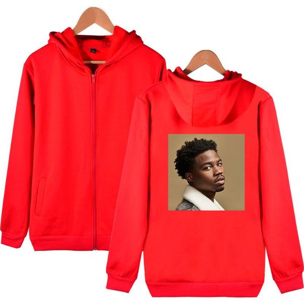 

roddy ricch мода печатных молния толстовки женщины / мужчины с длинным рукавом с капюшоном толстовка 2020 горячая распродажа уличная одежда, Black