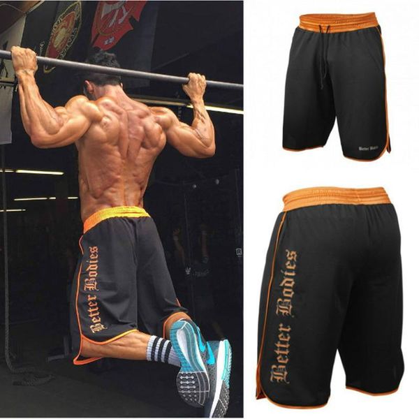 

mens gym fitness shorts run jogging sports loose cool mesh quick dry bodybuilding crossfit sportswear male short pants trend style m-2xl, White;black