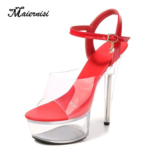 

maiernisi nightclubs sandals womens t stage shows high heels 2020 summer women platform shoes plus-size 34-43 stilettos, Black