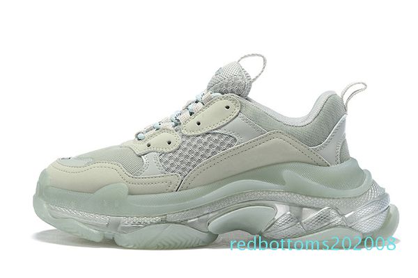 

designer casual shoes 2019 new luxury paris triple s 3.0 crystal bottoms vintage height platform sneakers fashion mens women red golden r08, Black