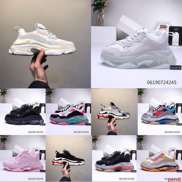 

mens fashion six-layer combination bottom triple s 17fw dad casual shoes women's sports designer triple s with clear sole shoes 36-45