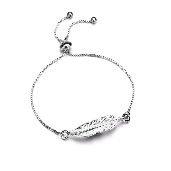 

2019 chain link leaf infinity bracelets & bangles female jewelry women bracelet charms friendship girls jewelry bb370, Golden;silver