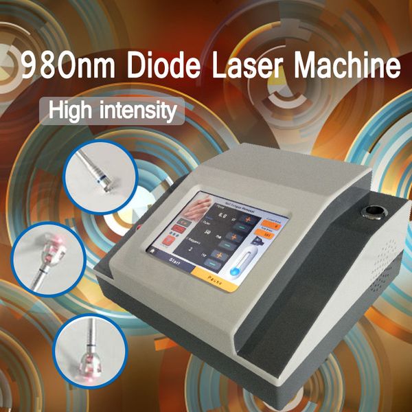 

980nm 3 in 1 (vascular removal, physiotherapy, nail fungus removal, ) diode laser therapy removal beauty machine, Black;white