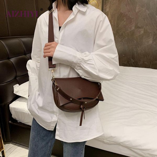 

creative women crossbody handbags female casual pu leather retro shoulder satchel bag solid color large messenger bags