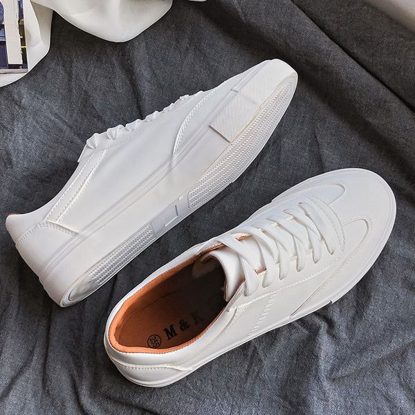 

men sports shoes classic wild soft leather casual shoes fashion sports men white black flat comfortable