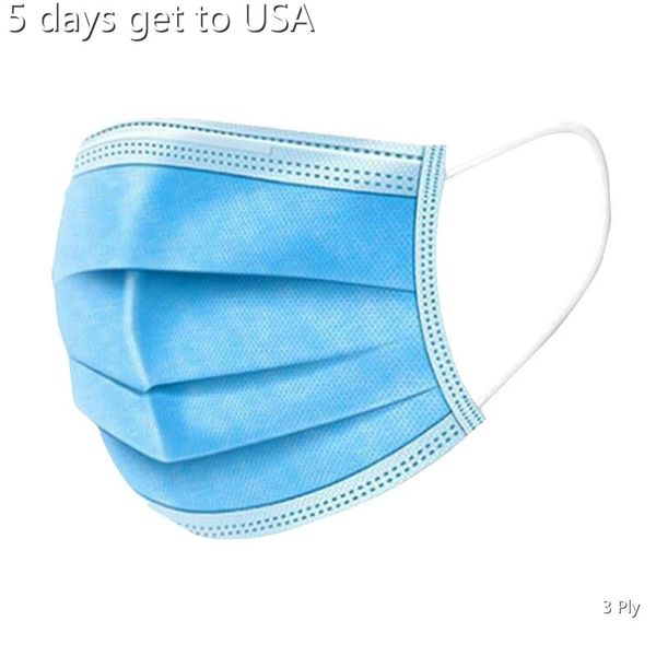 

UPS 7-10DAYS ARRIVE USA Disposable Face Masks 3 Ply Breathable and Comfortable PM2.5 Blocking Dust Air Pollution Protection Pack USA LINE 06