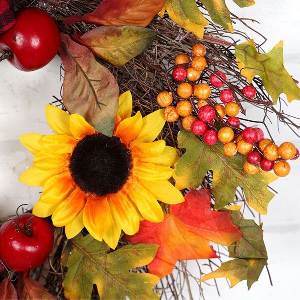 

20 inch artificial fall harvest fall wreaths for front door thanksgiving decor 634e
