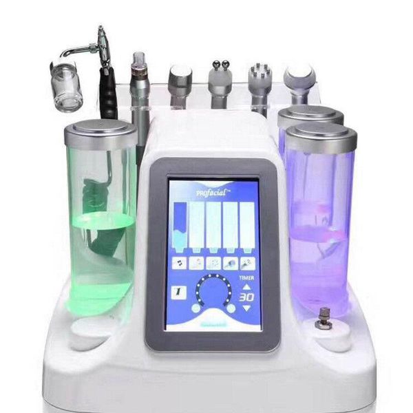 

new 6 in 1 hydra dermabrasion aqua peel clean skin care bio light rf vacuum face cleaning hydro water oxygen jet peel machine