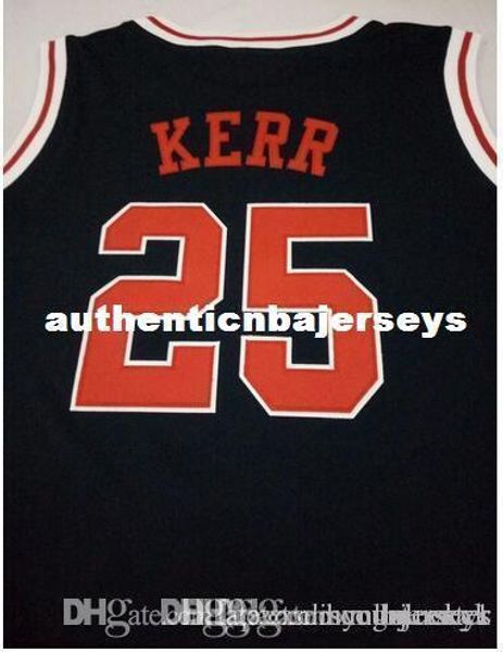 

a+ custom men's # 25 steve kerr jerseys basketball jerseys embroidery jerseys, Black;blue