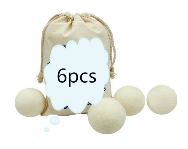 

2019 new wool dryer balls premium reusable natural fabric softener 2.75inch 7cm static reduces helps dry clothes in laundry quicker sn2646