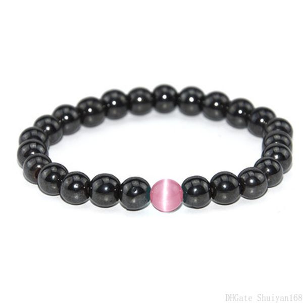 

cat eye hematite beads bracelet black magnetic 8mm nature stone bead bangle yoga health care bracelet jewelry christmas gift