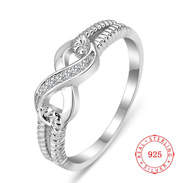 

infinite endless love design white zircon simple 925 sterling silver ring stamped s925 jewelry china infinity jewelry factory wholesale