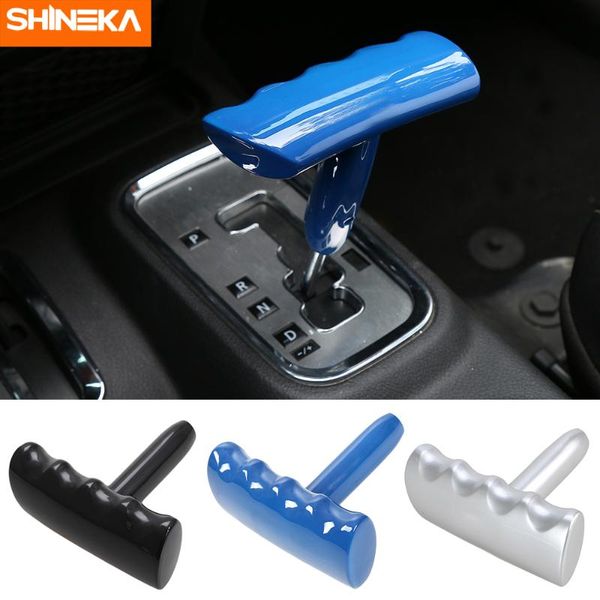 

shineka car interior t handle gear shift knob shifter handbrake decoration cover for dodge challenger 2009-2014 car styling