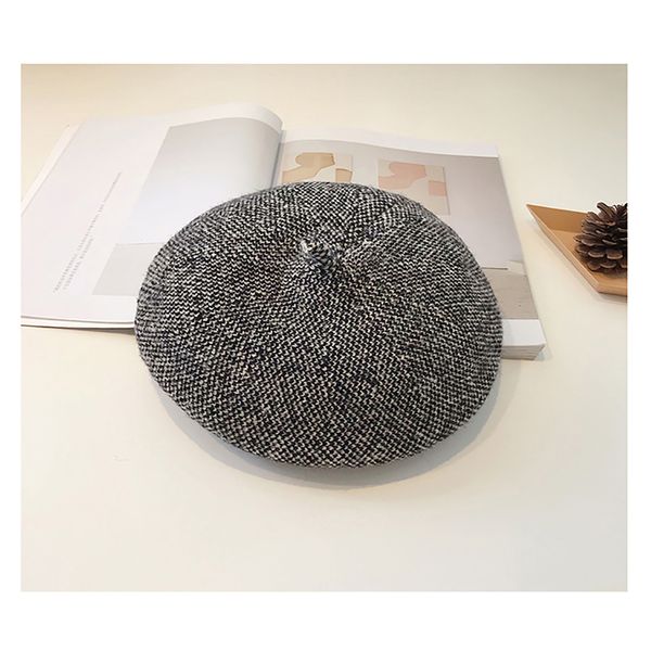 

осень зима женщины моды элегантные береты корейской версии диких дамы литературной японские студенты держите теплый octagonal cap, Blue;gray