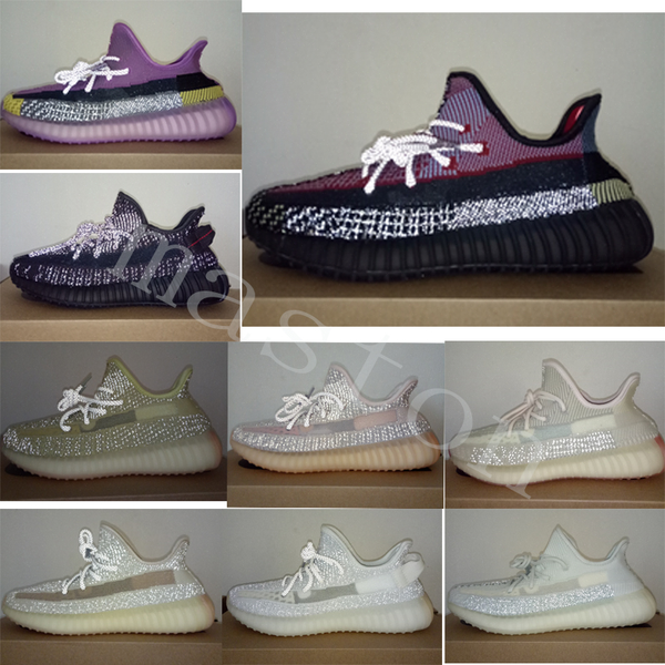 

with box mens sneakers yeezy 350 kanye v2 reflective zebra static sesame kanye west og clay true form hyperspace 3m shoes44b4#, Black