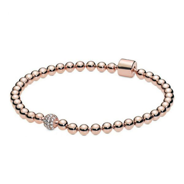 

fahmi 100% 925 sterling silver winter christmas 588342cz rose beads & pave bracelet ladies wedding fashion jewelry ing, Golden;silver