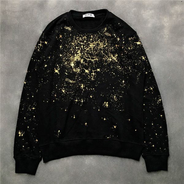 

мужские дизайнерские толстовки givh9 новый модный бренд класса люкс золотая звезда печатных санитарной одежды, Black