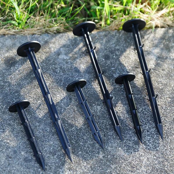 

10pcs black ground nail stake for plastic tarp tent garden lawn netting fast shipping