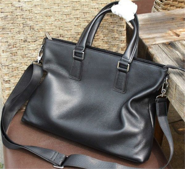 

luxury handbag men style leather designer briefcases fashion good match attache case large capacity newset handsome formal 7