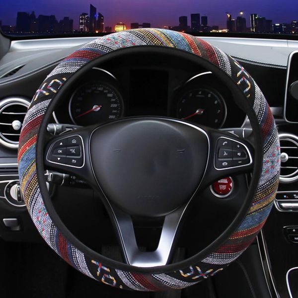 

car steering wheel cover skidproof auto steering- wheel cover anti-slip universal embossing leather car-styling
