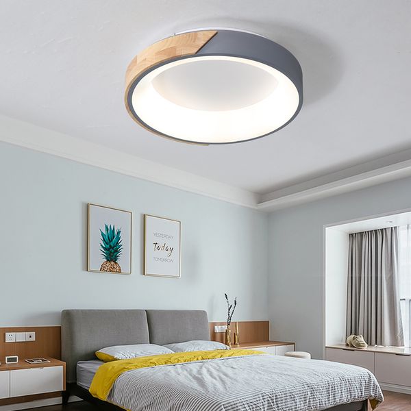 

2019 new 220v led ceiling lights with metal lampshade for living room modern ceiling lamp wooden lustres rooms hanging lamps