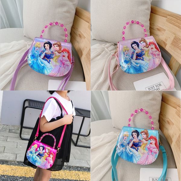

children's female 2020 summ pu cartoon cute backpack portable diagonal princess tong bao shoulder shoulder bag bag