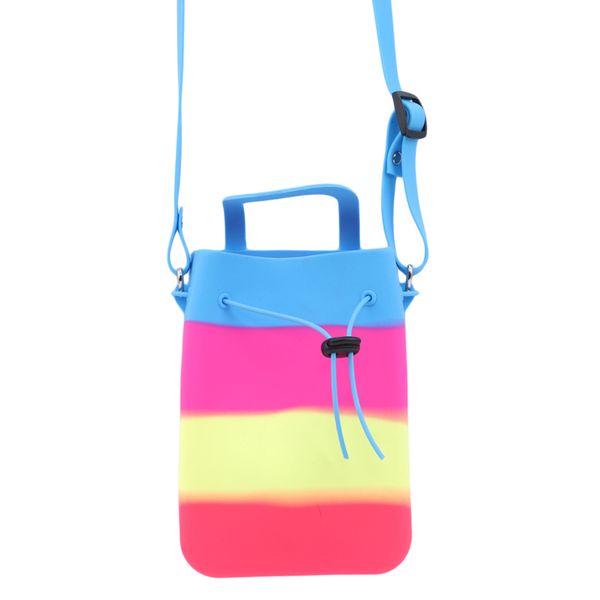 

girl silicon women bag waterproof bag swim for kids children drawstring bags seaside camping rainbow color
