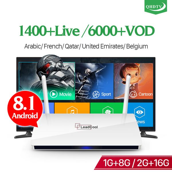 

Iptv france arabic qhdtv box leadcool android 8 1 tv receiver rk3229 with 1 year iptv ub cription morocco belgium netherland french iptv