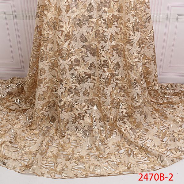 

latest african tull lace fabrics 2019 nigerian net lace fabric with sequins sequence for women dress apw2470b, Pink;blue