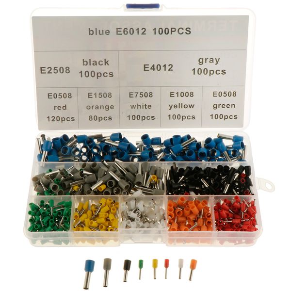 

800pcs electrical wire ferrule terminals kit