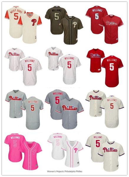 

custom philadelphia philadelphiaphillies 5 nick williams baseball jersey phillies baseball wear men women youth jerseys, Blue;black