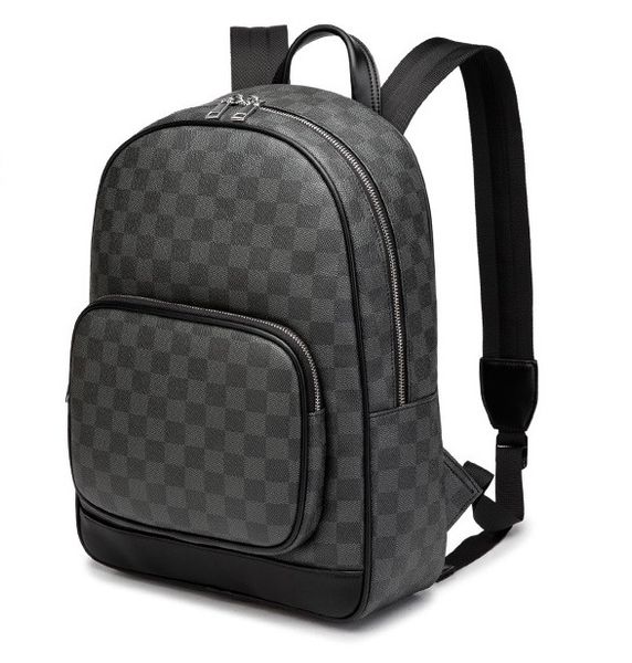 

новый тренд топ бренд рюкзак для мужчин и женщин черная кожа двойные сумки на ремне отличное качество школьные сумки