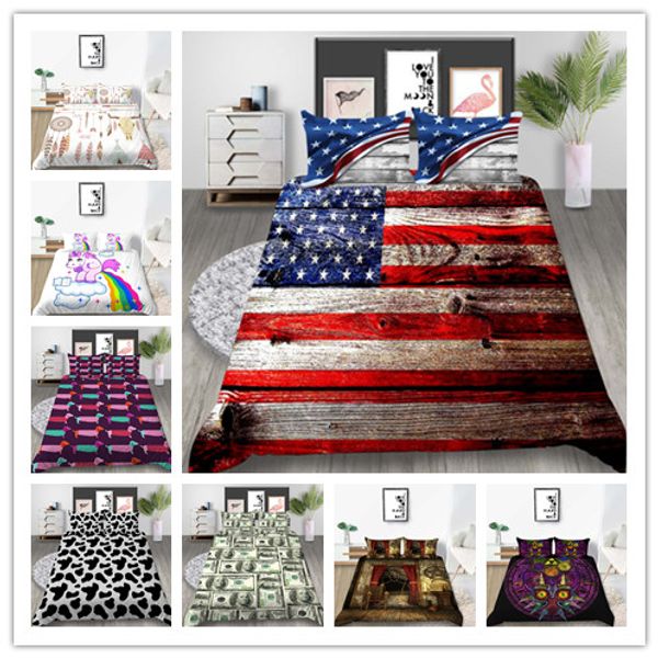 New Products American Flag And Others Printed Bedding Sets 2 Duvet