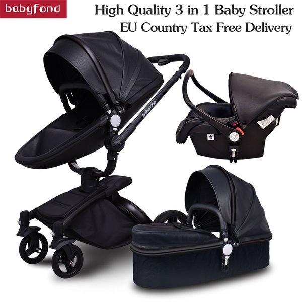 

марка 3 в 1 детской коляске складных два-полюсной роскошный высокого пейзаж детской коляски с удобным автокреб троллейбус babyfond