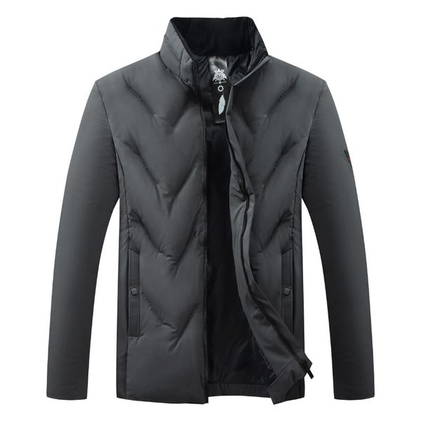 

winter men cotton padded parkas male causal zipper outwear parka clothes pockets warm jackets coats mens new solid thick outwear, Black
