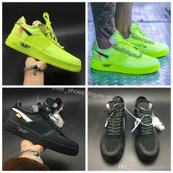 

2019 air low volt 2.0 mens running shoes 1 women sneakers sports forced one sports white black fluorescent green off designer sneakers, White;red
