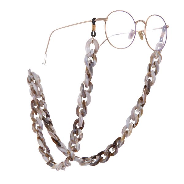 

skyrim fashion wide acrylic glasses chain reading glass neck strap rope sunglasses lanyards accessories for women men, Silver