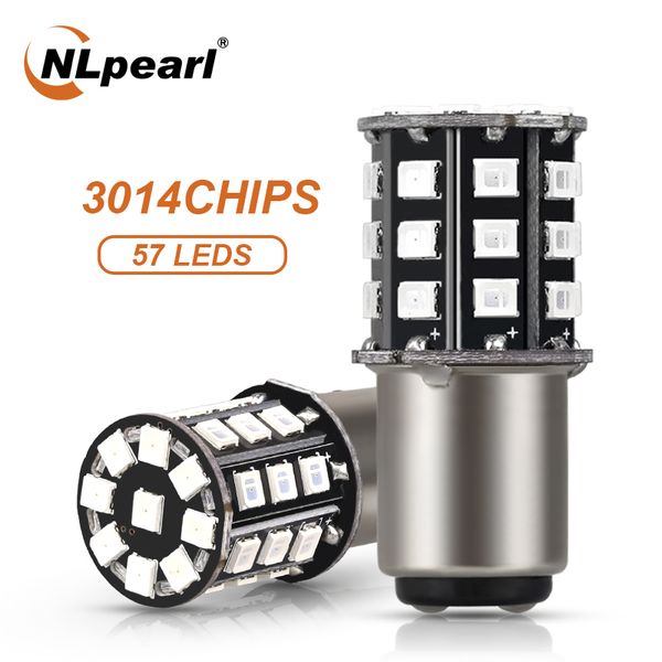 

nlpearl 2x signal lamp 1157 bay15d led p21/5w auto tail brake light 12v 2835 33 smd ba15s p21w 1156 bau15s car turn signals bulb