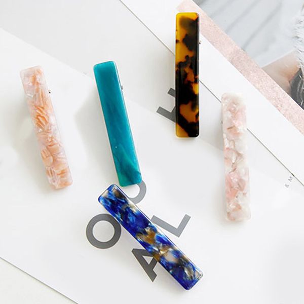 

fashion new 1pc women japanese long elegant hair clips colorful barrettes headbands lady metal hairpins hair accessories, Black;brown