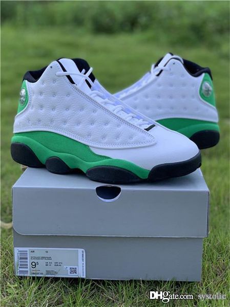 

2020 original authentic air 13 lucky green 13s white black 3m reflective real carbon fiber mens basketball shoes outdoor sneakers