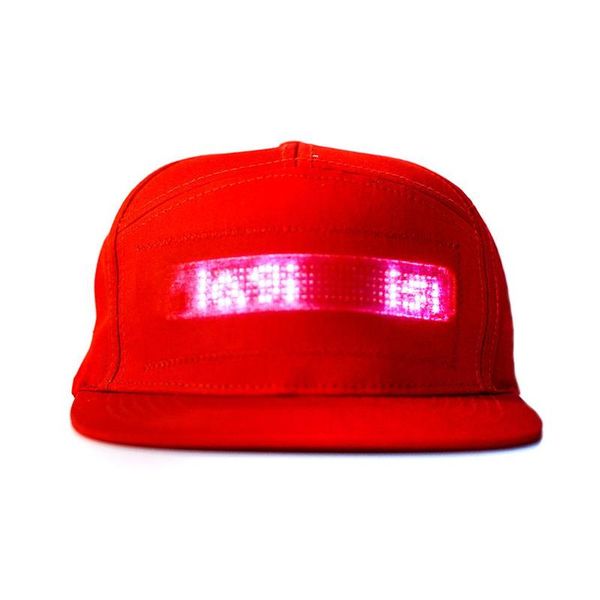 

bluetooth led hat programmable scrolling message display board baseball cap hip hop party parade golf fishing cap high quality, Blue;gray