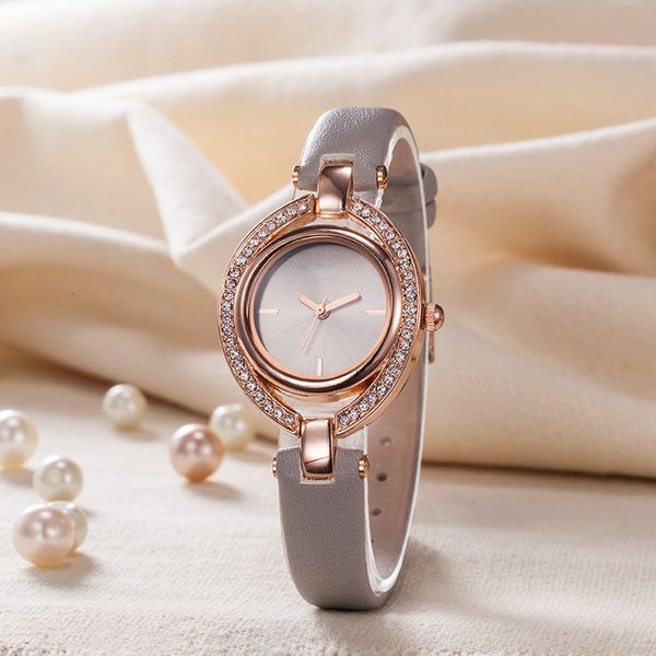 

Бренд алмаз сапфир DAT кожаный ремешок 32,7 мм кварц мода из нержавеющей стали новые