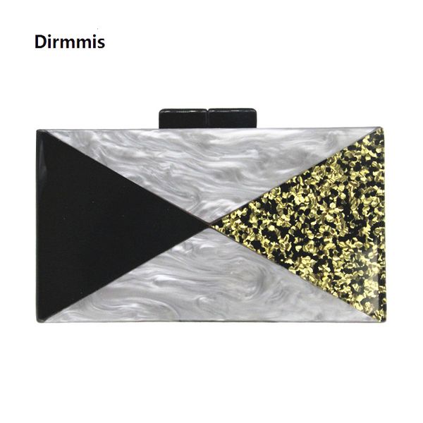 

новых вечерних клатчи акриловых женщин посланник сумка марка мода черная белый мешок плечо стильные блестки партия повседневное сцепление