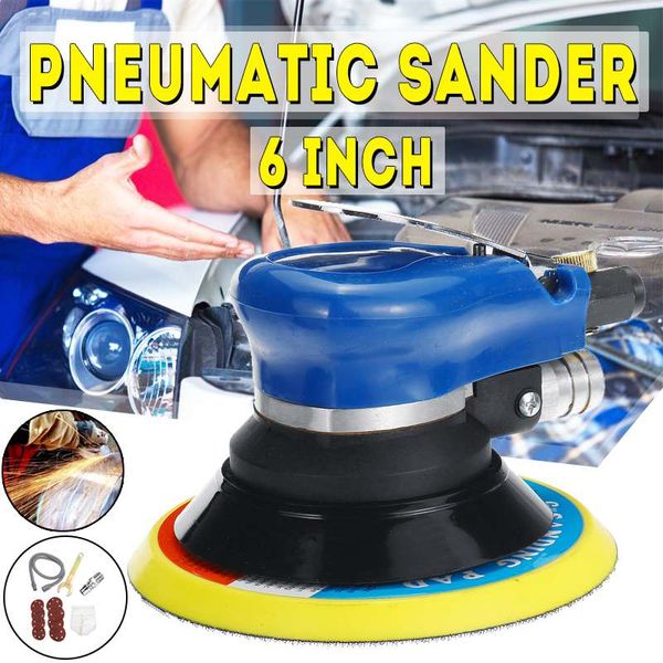 

6 inch pneumatic palms random orbital sander polisher air powered orbit polisher dual action polishing grinding sanding tool set