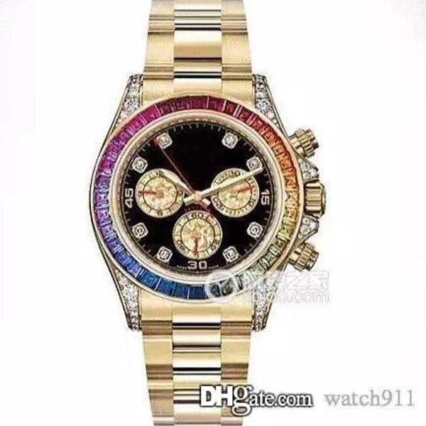 

men's 40mm luxury square diamond stainless steel mechanical watch, 18k gold factory popular multi-functional mechanical watches, Slivery;brown