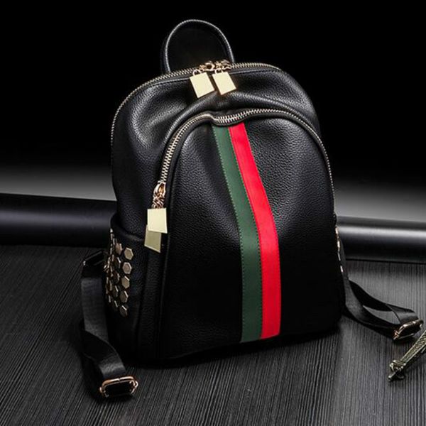 

2020 new fashion backpack soft leather pu travel bag students schoolbag women backpack handbags