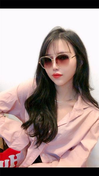 

new sunglasses outdoor cool ladies sunglass gold frame square metal frame vintage style outdoor design classical model, White;black
